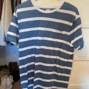 J. Crew men’s blue striped tee shirt size large